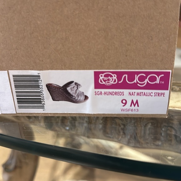 Sugar Brand size 9 Sandal Wedge Shoe NWOT. - Picture 6 of 7